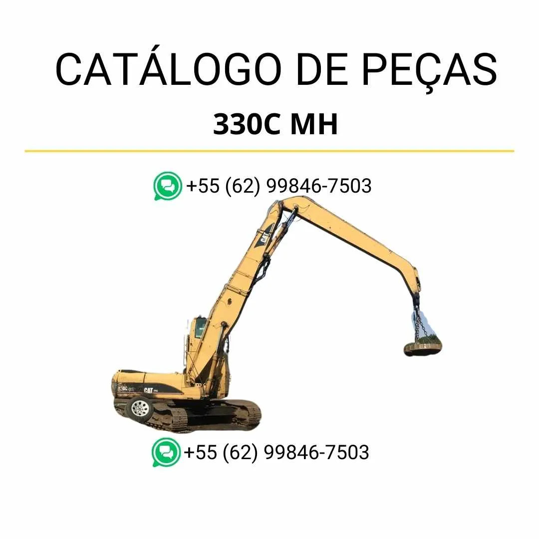 Catálogo de peças Caterpillar 330C MH em PDF com diagramas técnicos detalhados e lista completa de componentes originais.