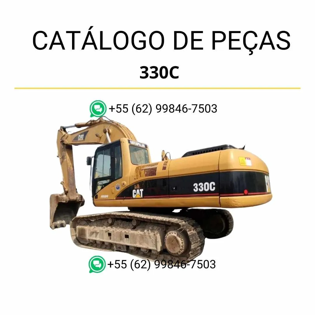 Catálogo de peças Caterpillar 330C Escavadeira em PDF com lista completa de componentes originais e ilustrações técnicas detalhadas.