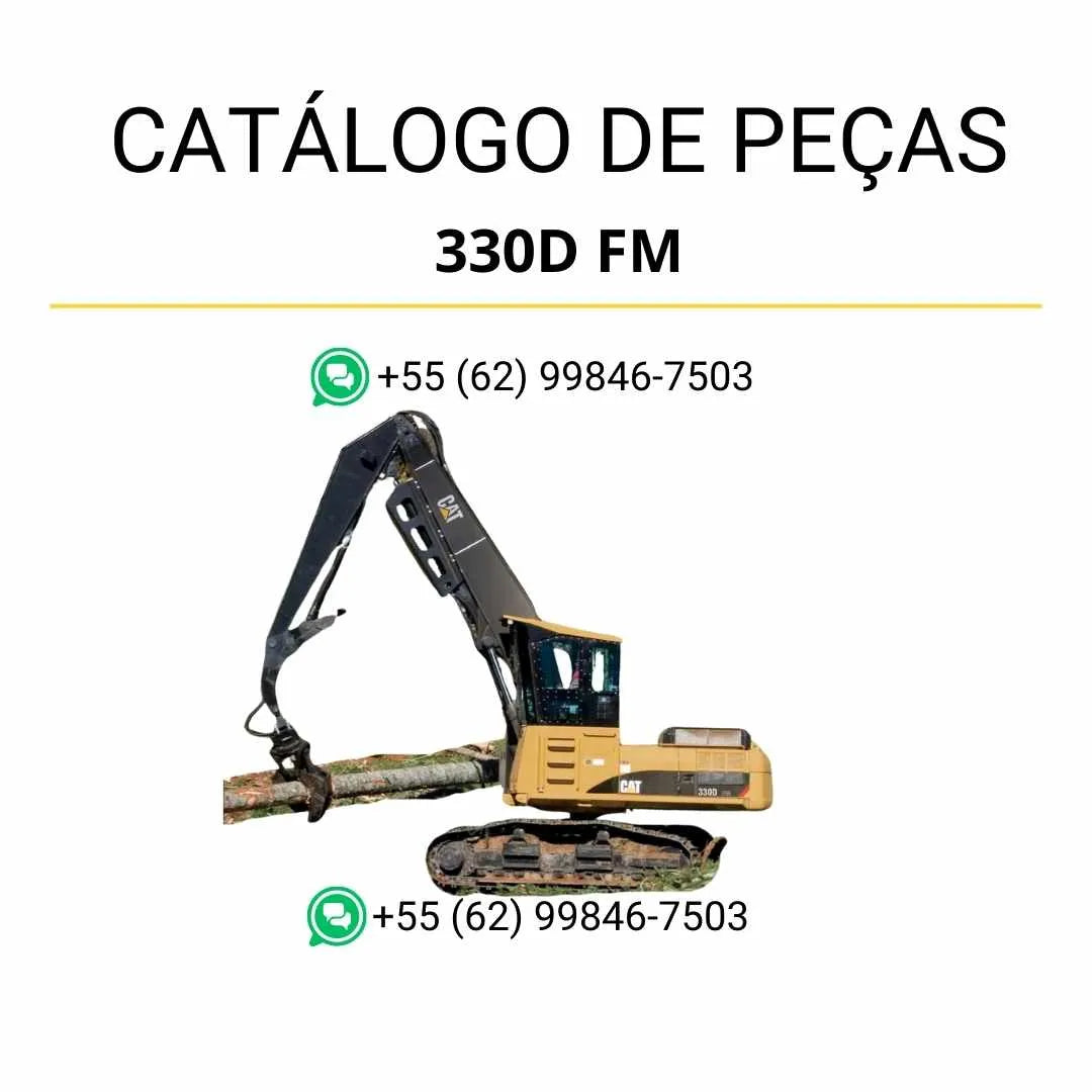 Catálogo de peças Caterpillar 330D FM escavadeira em PDF com diagramas técnicos completos e lista detalhada de componentes originais.