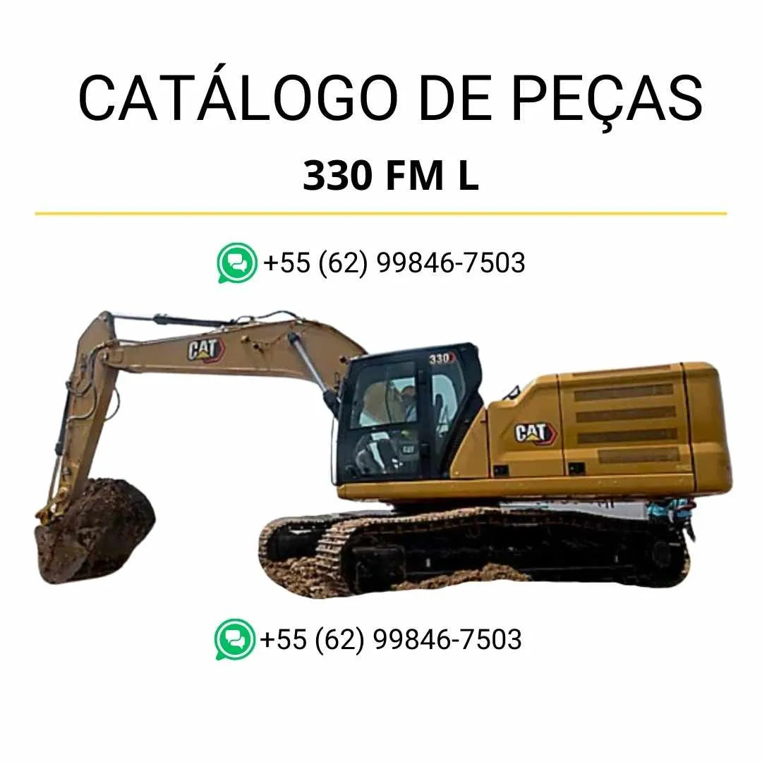 Catálogo de peças Caterpillar 330 FM L em PDF, com ilustrações detalhadas e lista completa de componentes originais
