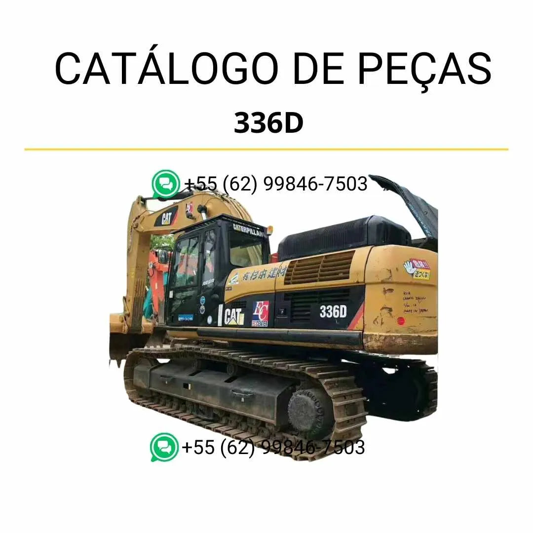 Catálogo de peças Caterpillar 336D Mobile Hyd Power escavadeira em PDF com diagramas técnicos completos e lista detalhada de componentes originais.