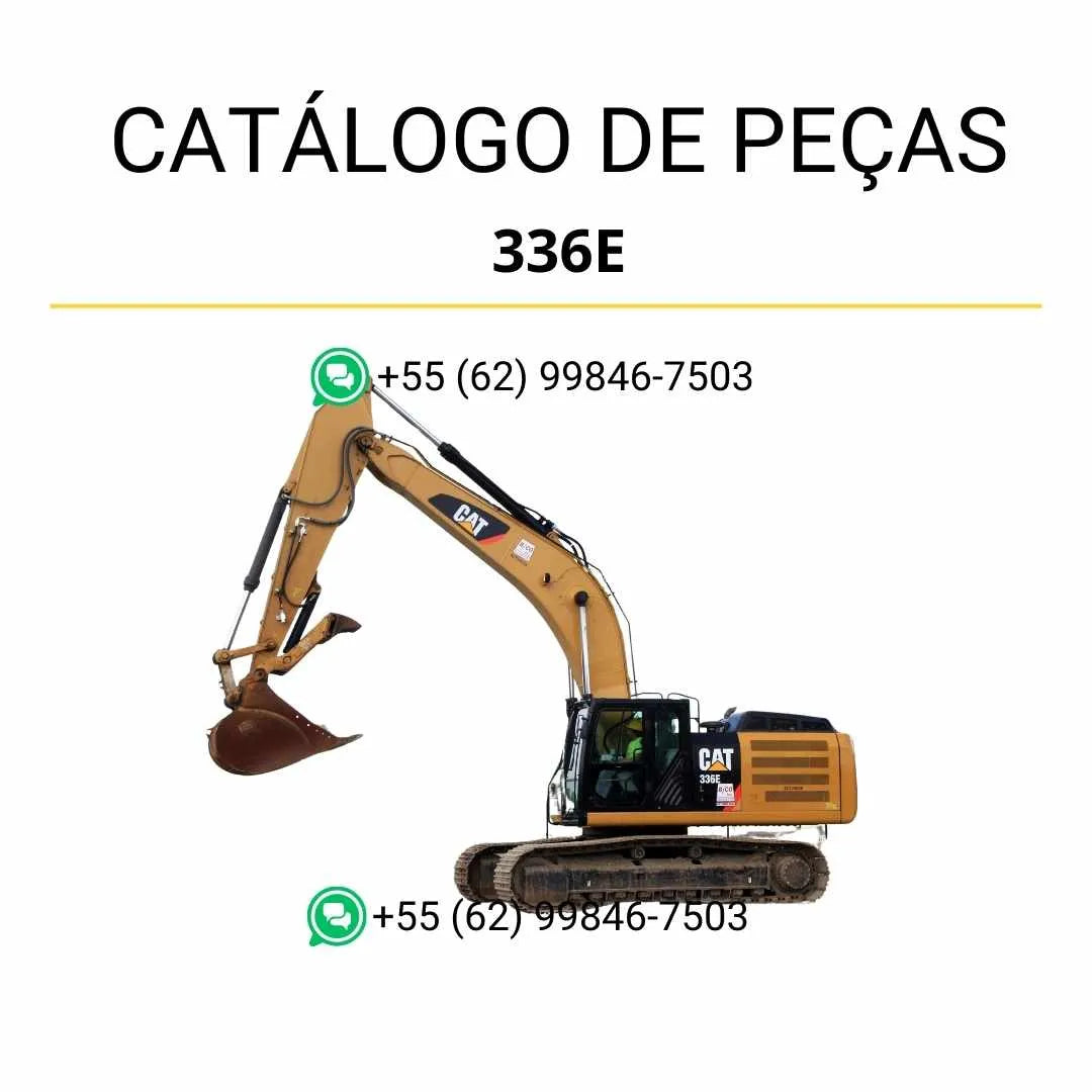 Catálogo de peças Caterpillar 336E H escavadeira em PDF com ilustrações detalhadas e lista completa de componentes originais.