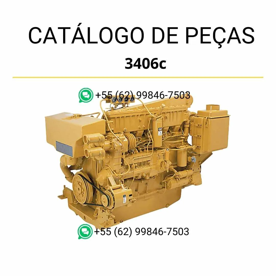Catálogo de peças do gerador Caterpillar 3406C em PDF com diagramas detalhados, códigos originais e ilustrações técnicas completas.