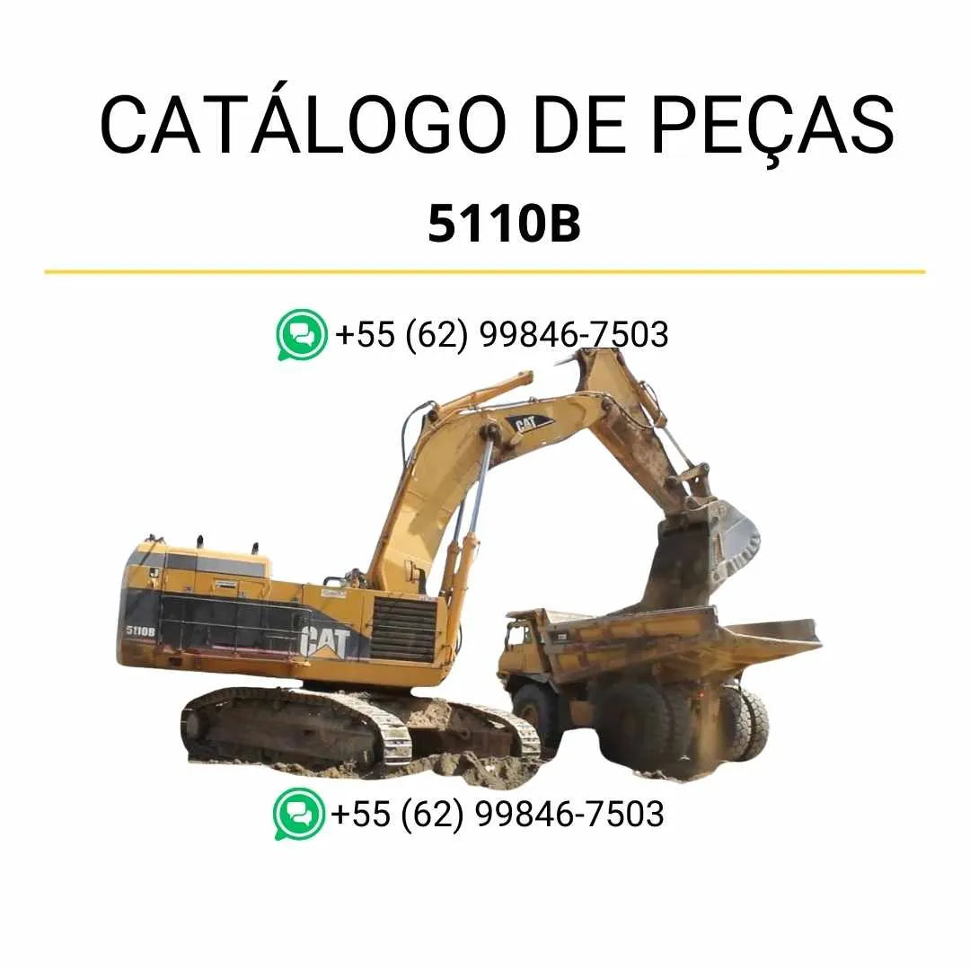 Catálogo de peças Caterpillar 5110B escavadeira de mineração em PDF com diagramas técnicos completos e lista detalhada de componentes originais da máquina.