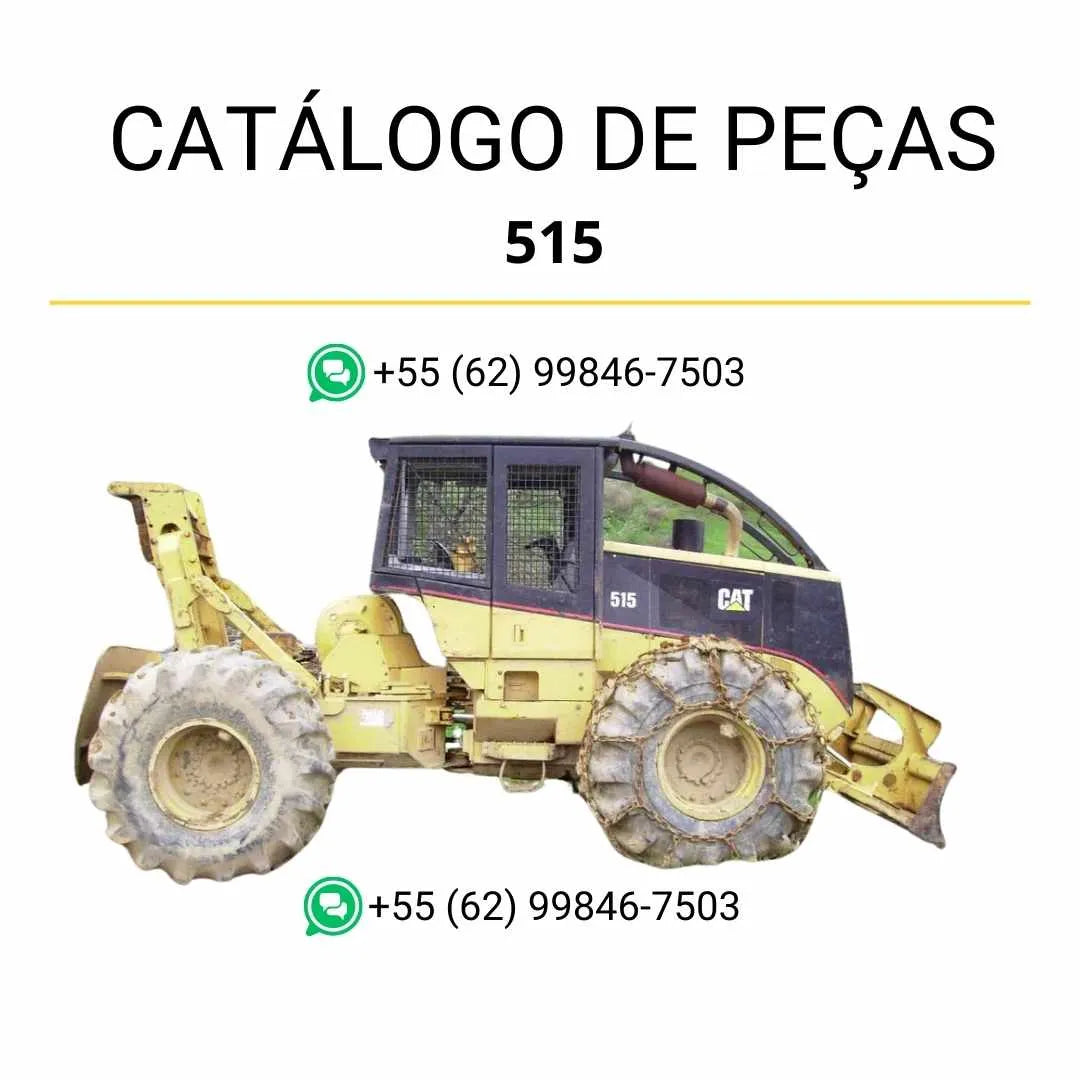 Catálogo de peças Caterpillar 515 Wheel Skidder em PDF com diagramas técnicos completos e lista detalhada de componentes originais.