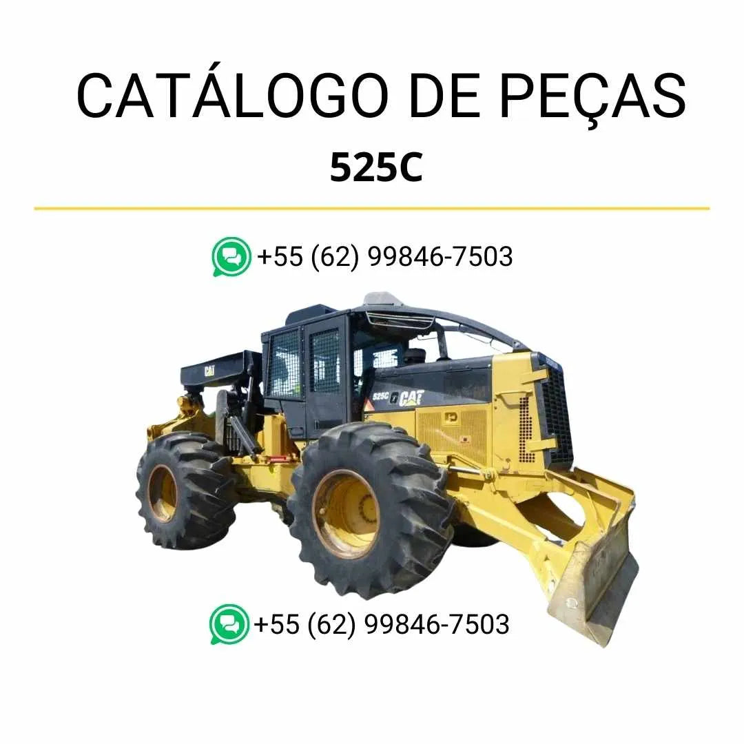 Catálogo de peças Caterpillar 525C Wheel Skidder em PDF com diagramas detalhados e lista completa de componentes originais para reposição.
