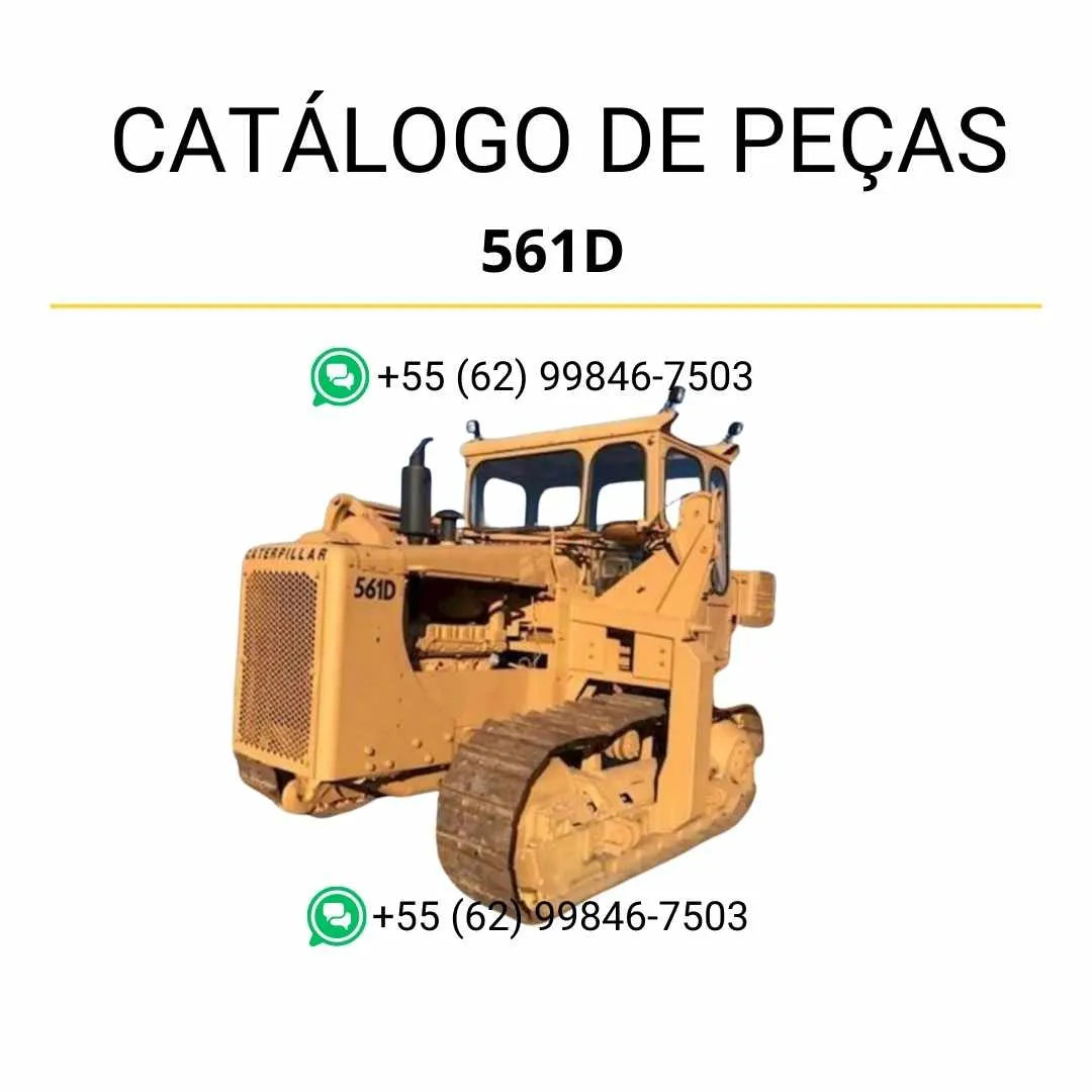 Catálogo de peças Caterpillar 561D em PDF com ilustrações técnicas e lista completa de componentes originais do assentador de tubos.