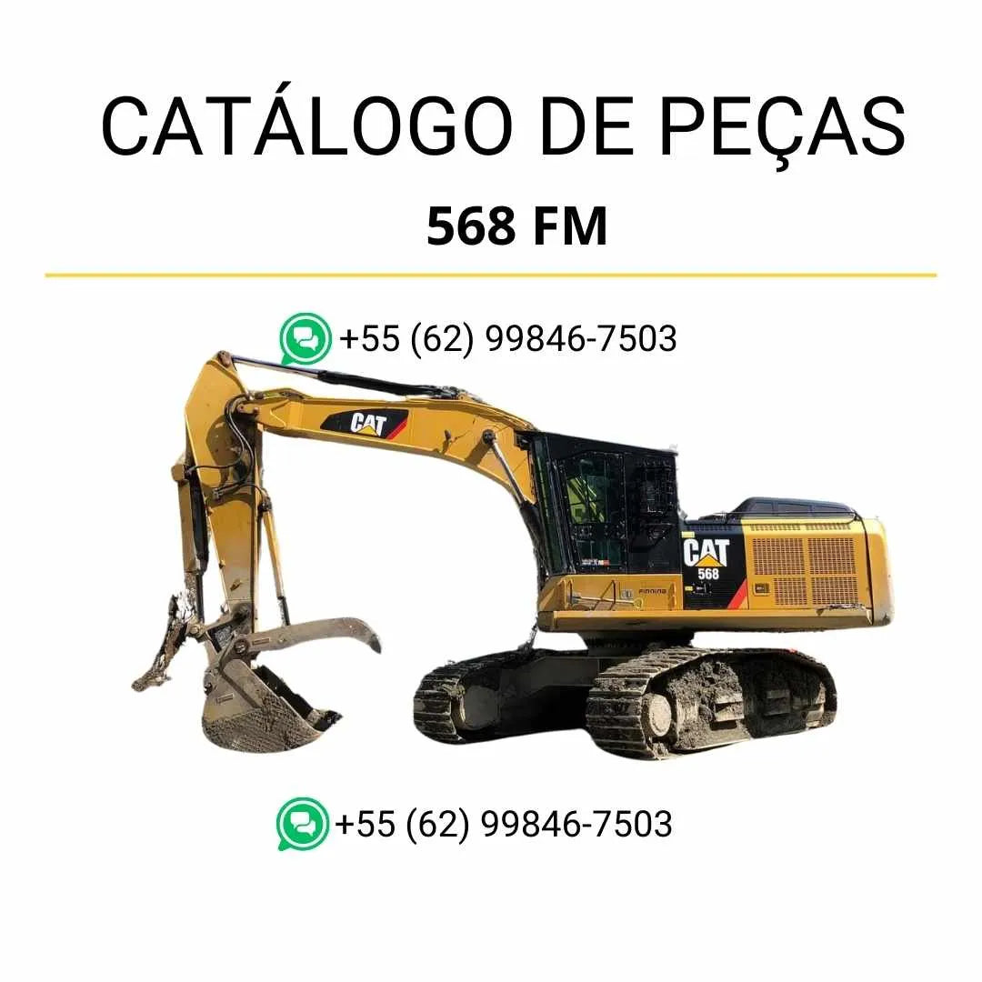 Catálogo de peças Caterpillar 568 FM em PDF com ilustrações técnicas detalhadas e lista completa de componentes originais para manutenção eficiente.