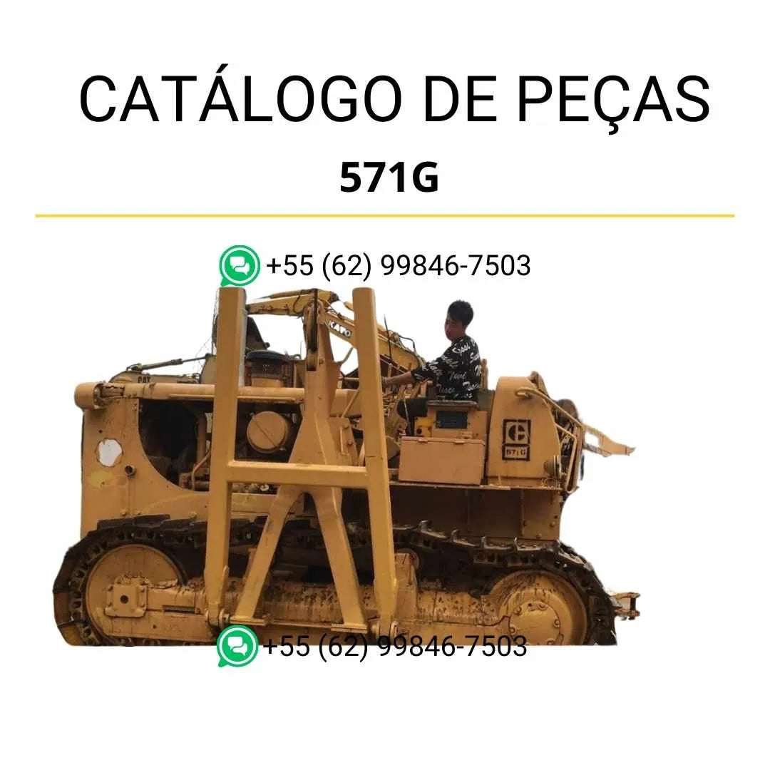 Catálogo de peças Caterpillar 571G em PDF com ilustrações técnicas detalhadas e lista completa de componentes originais do assentador de tubos.