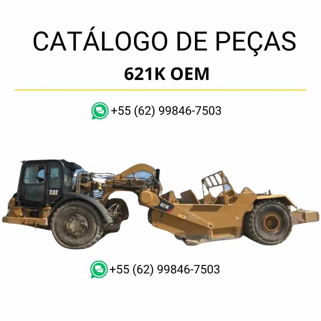 Catálogo de peças Caterpillar 621K OEM em PDF, com diagramas detalhados e lista completa de componentes originais do trator de rodas.