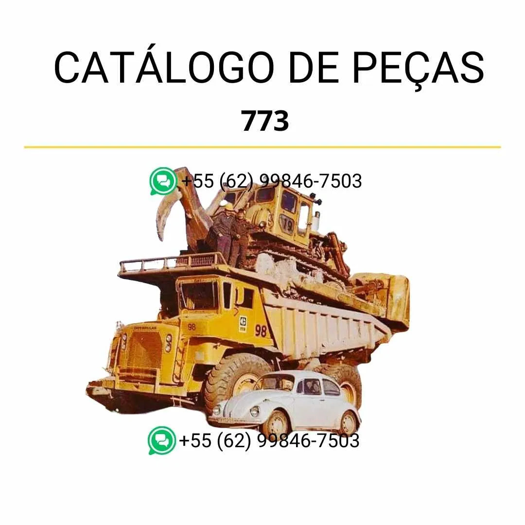 Catálogo de peças Caterpillar 773 em PDF com diagramas técnicos detalhados e lista completa dos componentes originais do caminhão basculante.
