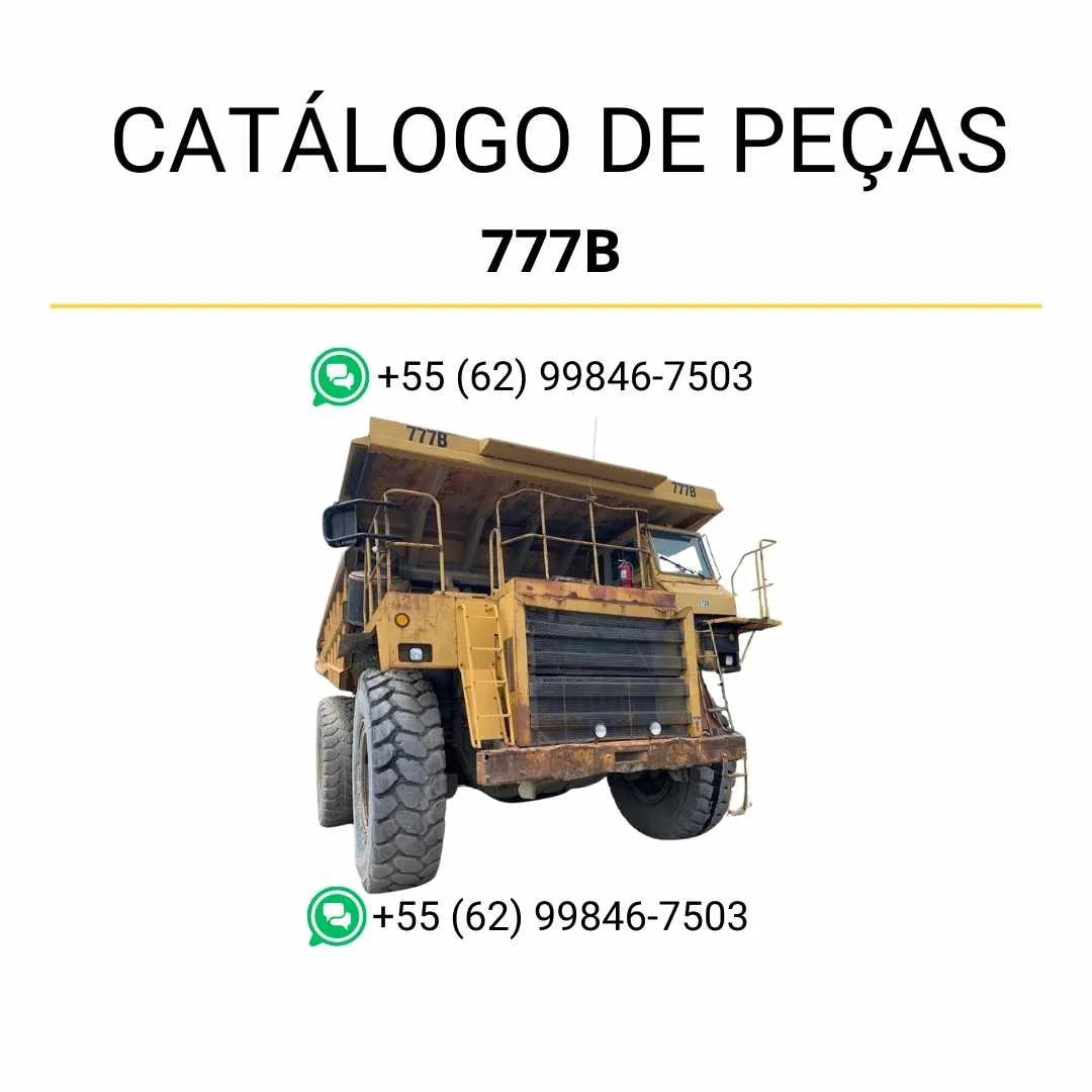 Catálogo de peças Caterpillar 777B em PDF com ilustrações detalhadas e relação completa dos componentes originais do caminhão basculante.