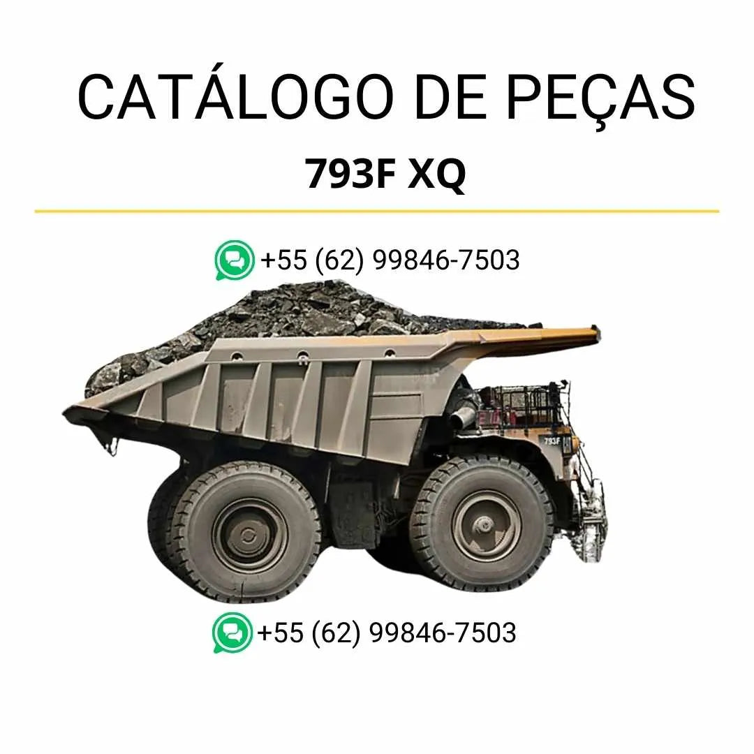 Catálogo de peças Caterpillar 793F XQ em PDF com ilustrações técnicas completas e lista detalhada dos componentes originais do caminhão basculante.