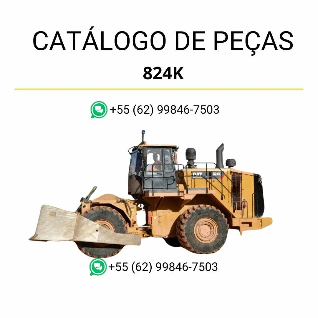 Catálogo de peças Caterpillar 824K em PDF com diagramas ilustrados e lista de componentes originais para manutenção precisa.