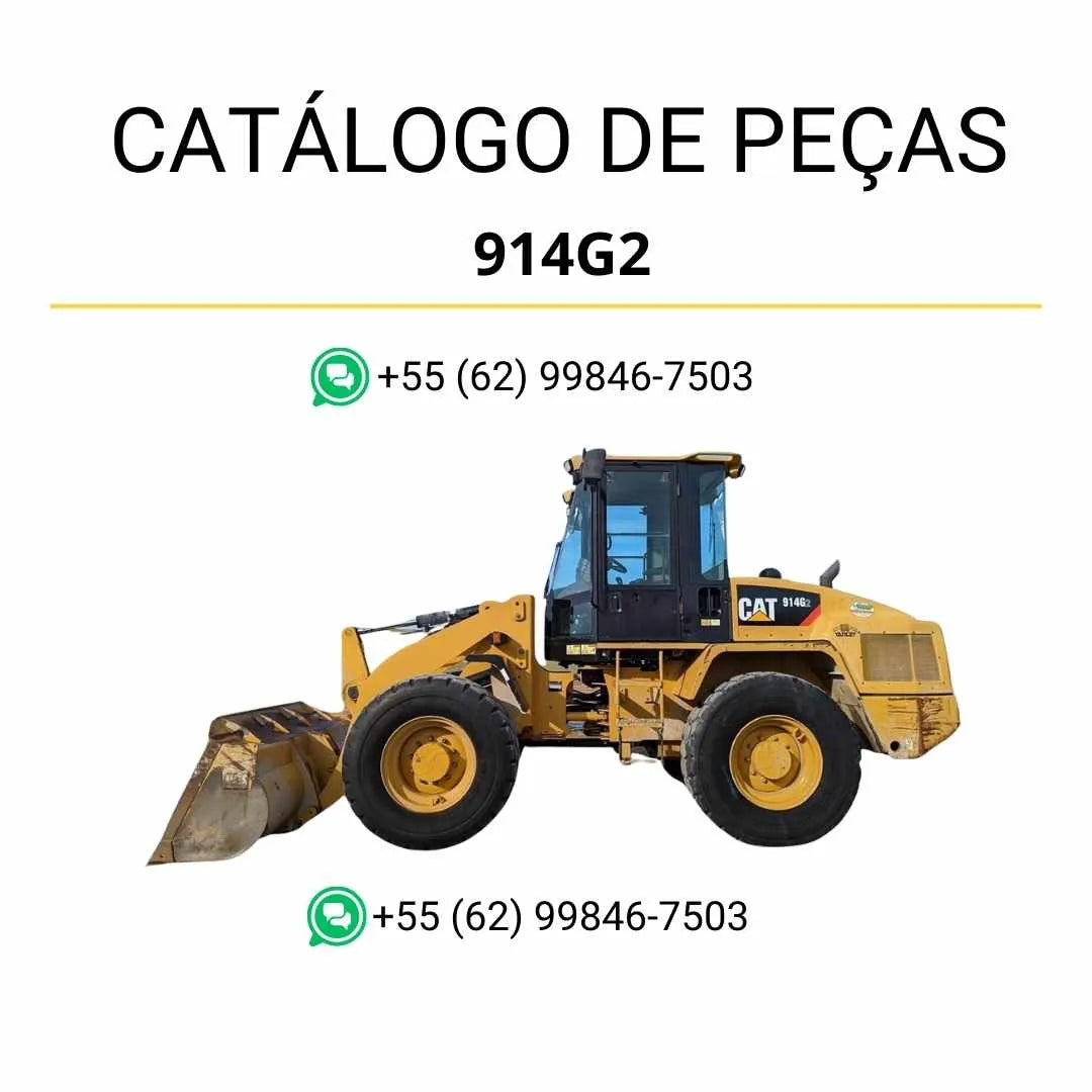 Catálogo de peças Caterpillar 914G2 em PDF com diagramas técnicos e identificação detalhada dos componentes da carregadeira de rodas compacta.