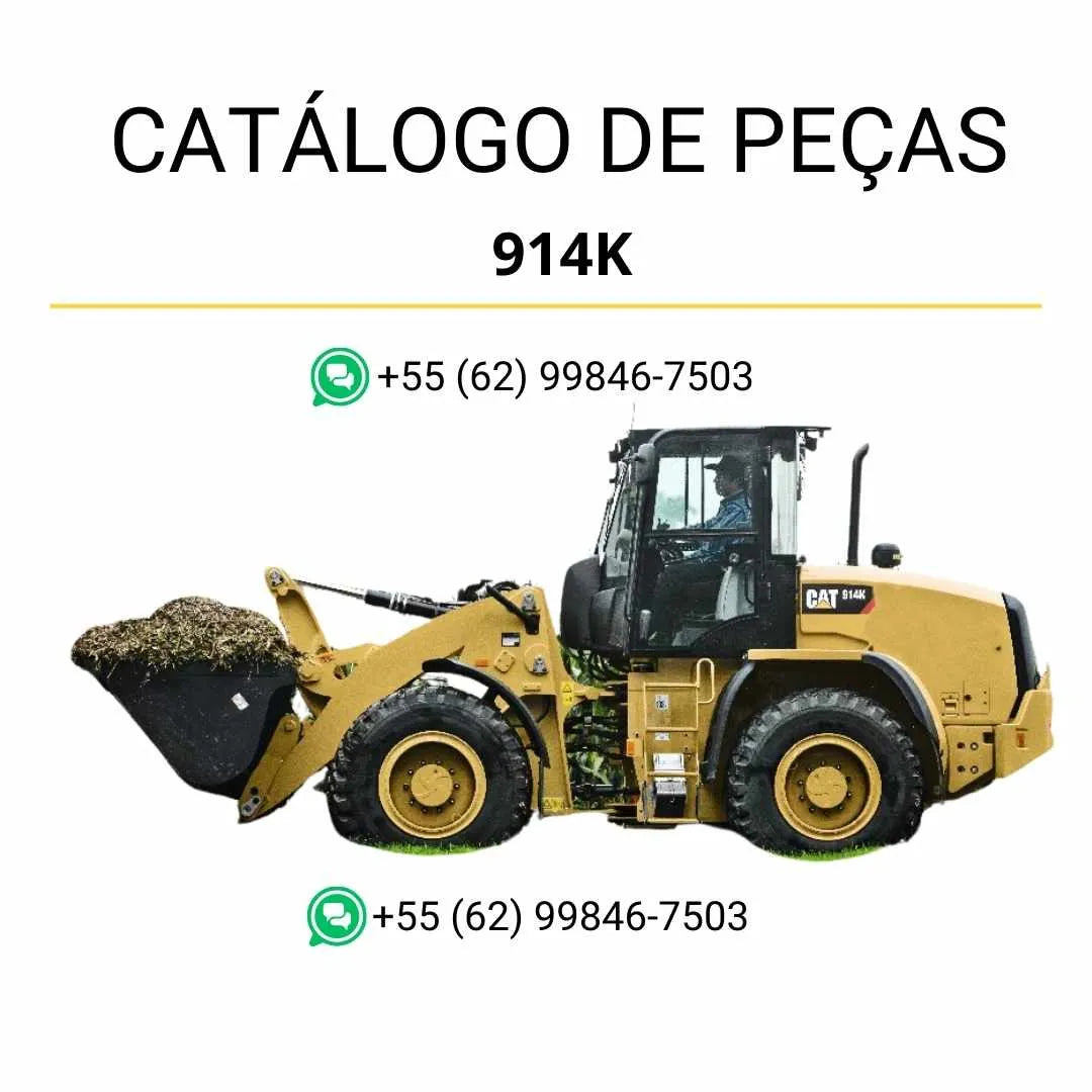 Catálogo de peças Caterpillar 914K em PDF com ilustrações técnicas completas e identificação de componentes da carregadeira de rodas compacta.