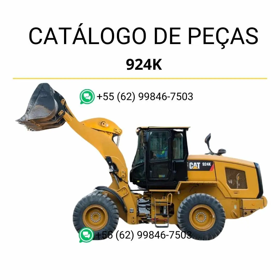 Catálogo de peças Caterpillar 924K em PDF com ilustrações técnicas detalhadas e lista completa de componentes originais da carregadeira de rodas.