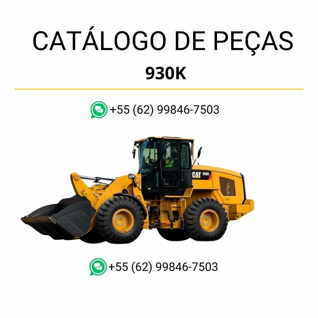 Catálogo de peças Caterpillar 930K em PDF com diagramas técnicos precisos e lista completa dos componentes originais da carregadeira de rodas.