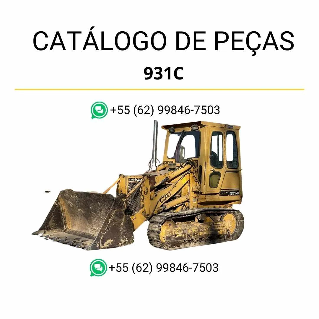 Catálogo de peças Caterpillar 931C em PDF com diagramas detalhados e lista completa de componentes originais do carregador de esteiras.