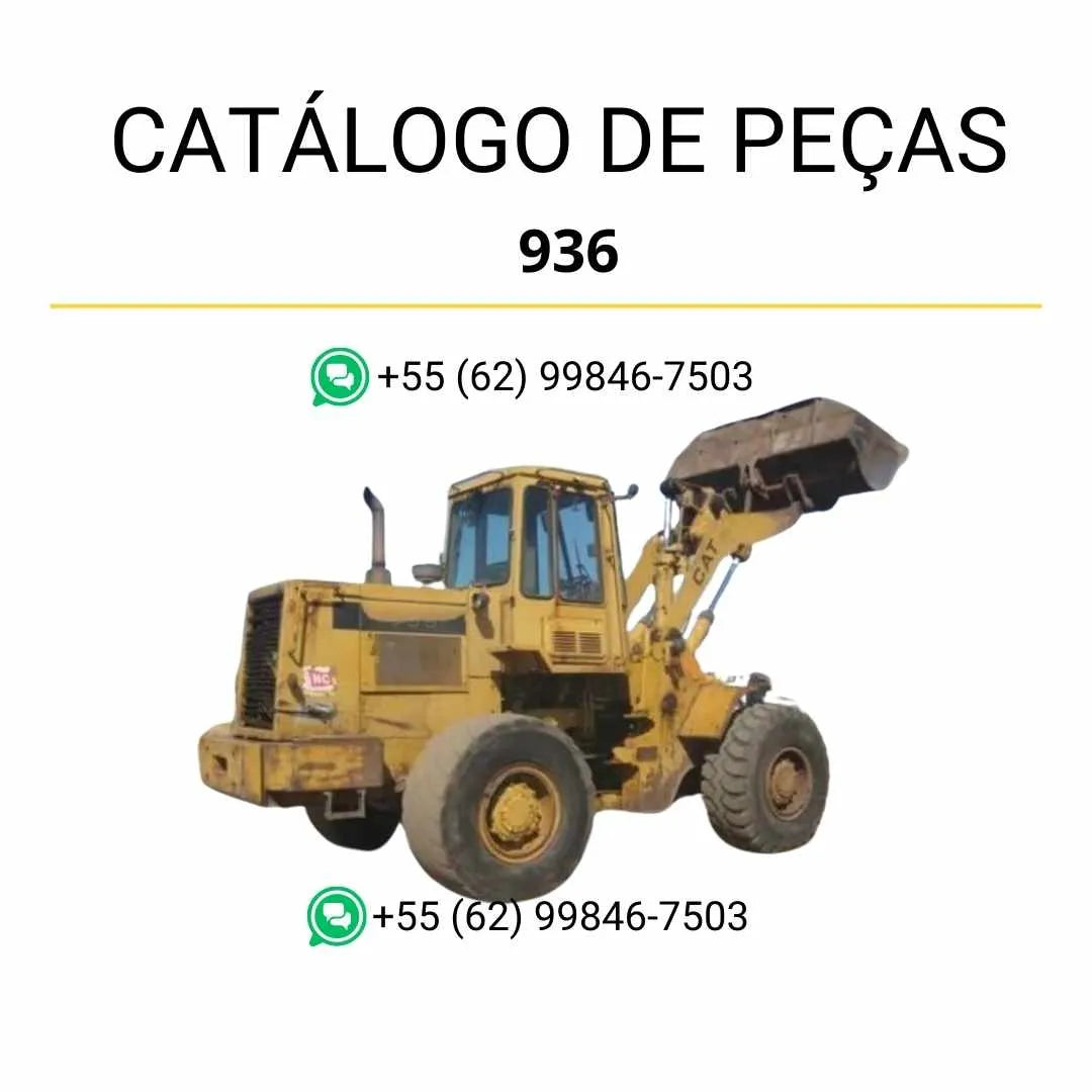 Catálogo de peças Caterpillar 936 em PDF com diagramas técnicos detalhados e lista completa dos componentes originais da carregadeira de rodas.