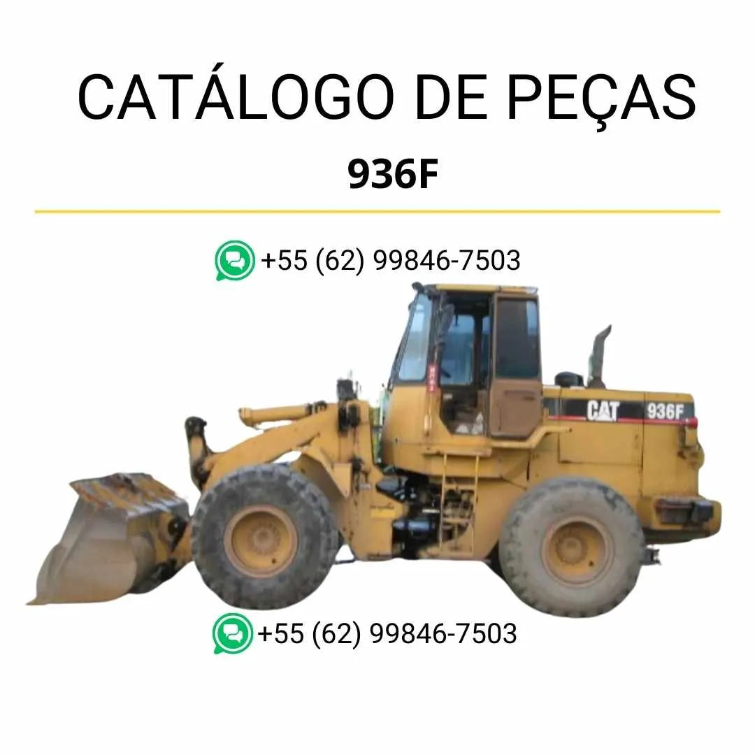 Catálogo de peças Caterpillar 936F em PDF com diagramas técnicos completos e lista detalhada dos componentes originais da carregadeira de rodas.