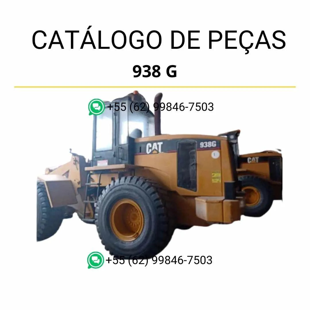 Catálogo de peças da carregadeira Caterpillar 938G Série 2 em PDF com diagramas técnicos completos e lista detalhada de componentes originais.
