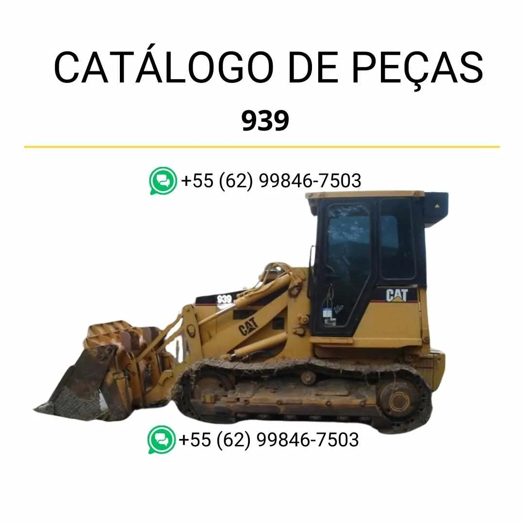 Catálogo de peças Caterpillar 939 em PDF com diagramas detalhados e lista completa de componentes originais da máquina.