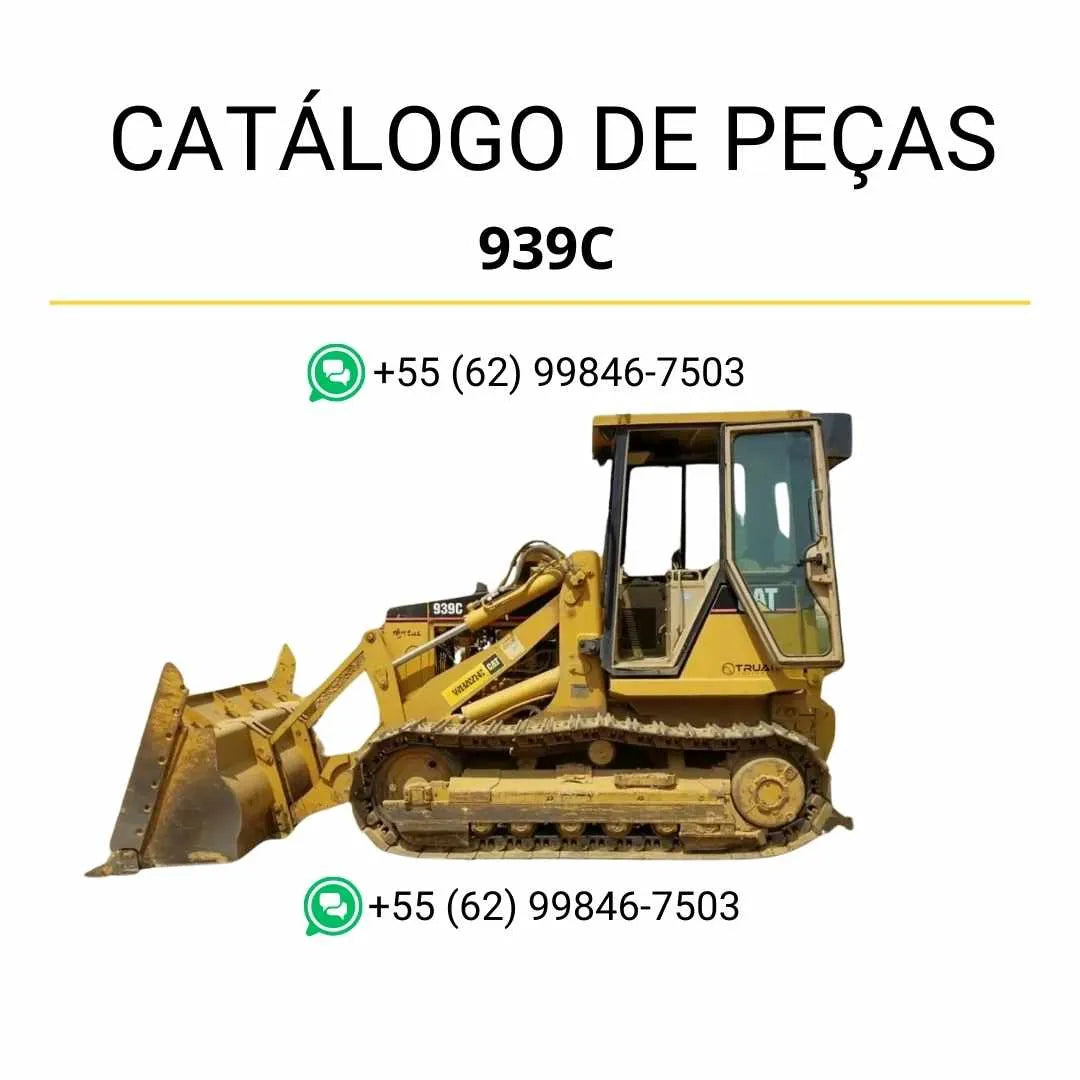 Catálogo de peças Caterpillar 939C em PDF com diagramas detalhados e lista completa de componentes originais da carregadeira.