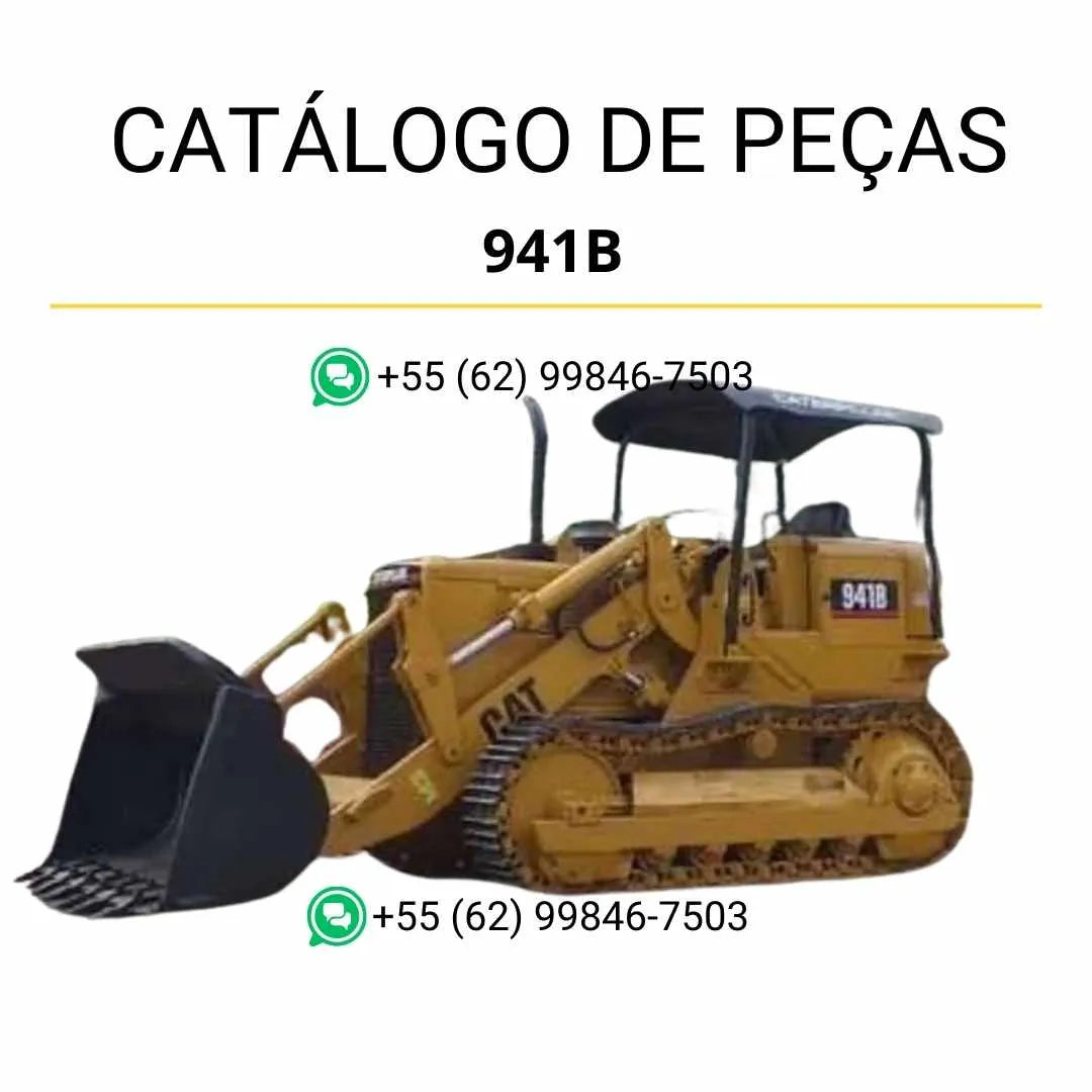 Catálogo de peças Caterpillar 941B em PDF com diagramas técnicos e identificação precisa de componentes originais.