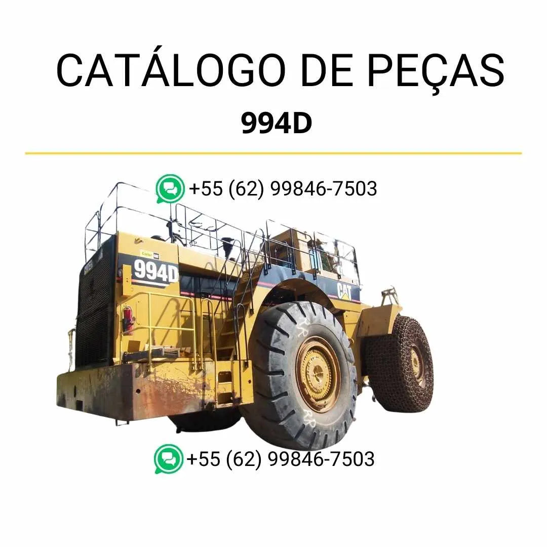 Catálogo de peças Caterpillar 994D Carregadeira de Rodas em PDF com ilustrações técnicas detalhadas e lista de componentes originais.
