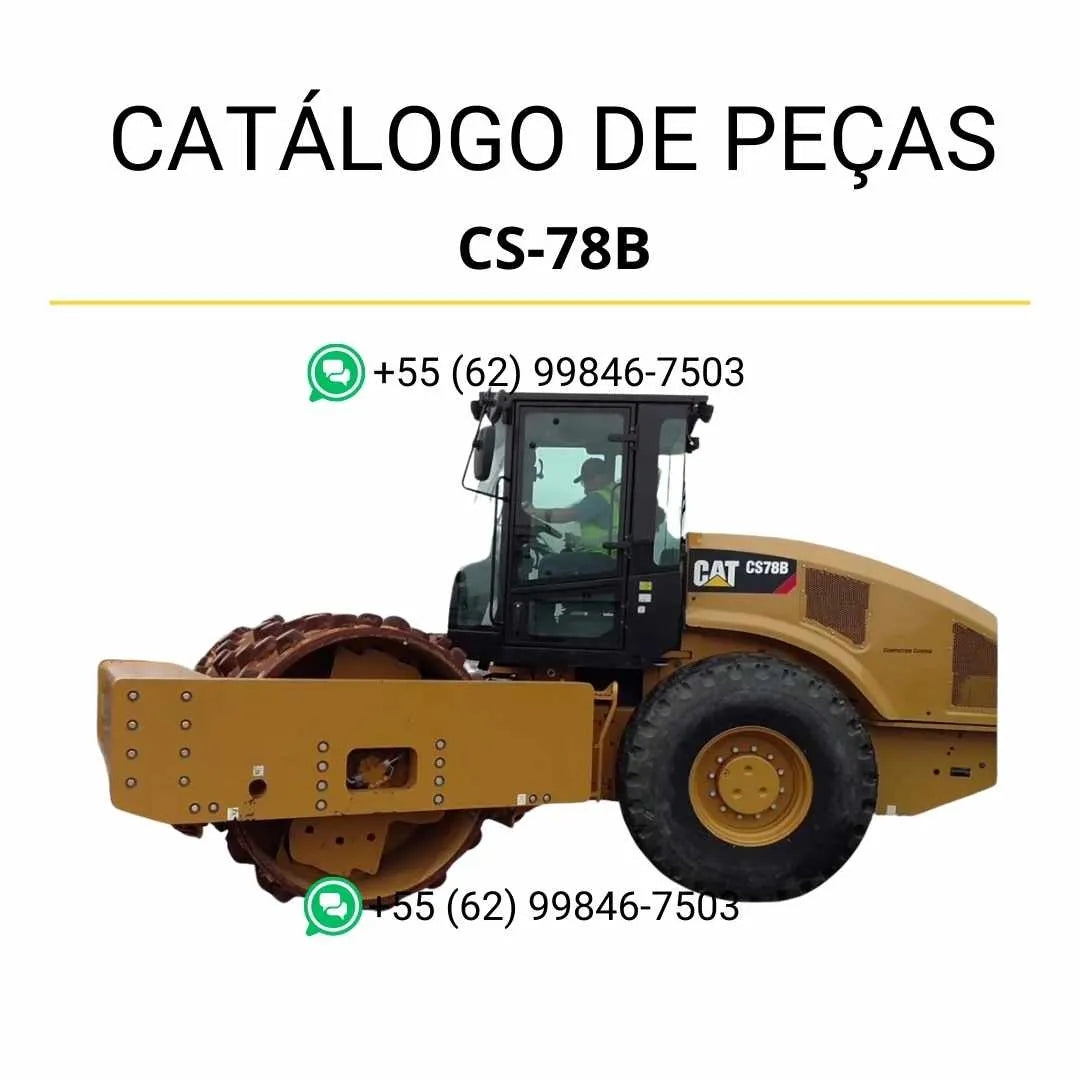 Catálogo de peças Caterpillar CS-78B em PDF com vistas explodidas detalhadas e lista completa de componentes originais para reposição.