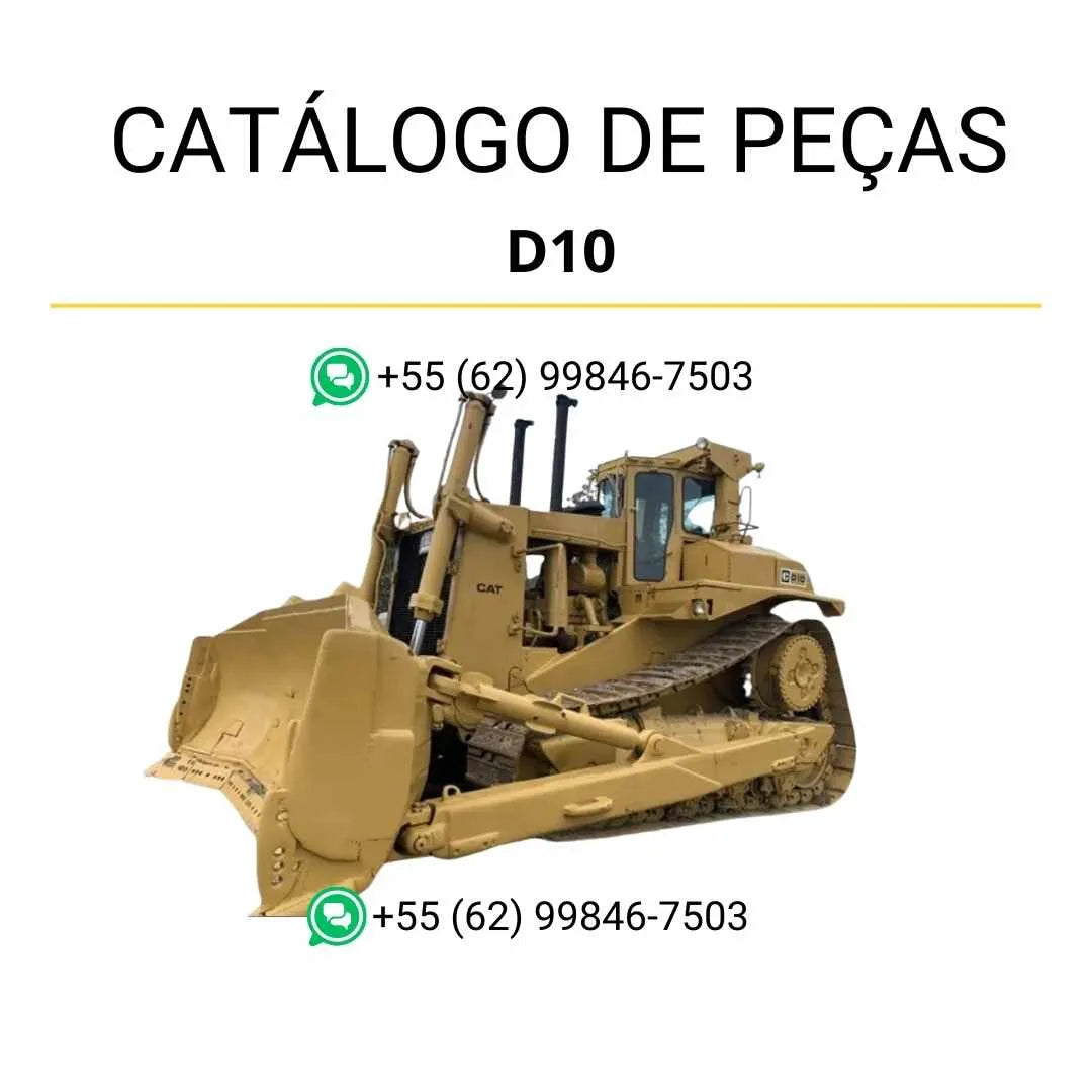 Catálogo de peças Caterpillar D10 em PDF com diagramas detalhados e lista de componentes originais para manutenção precisa.