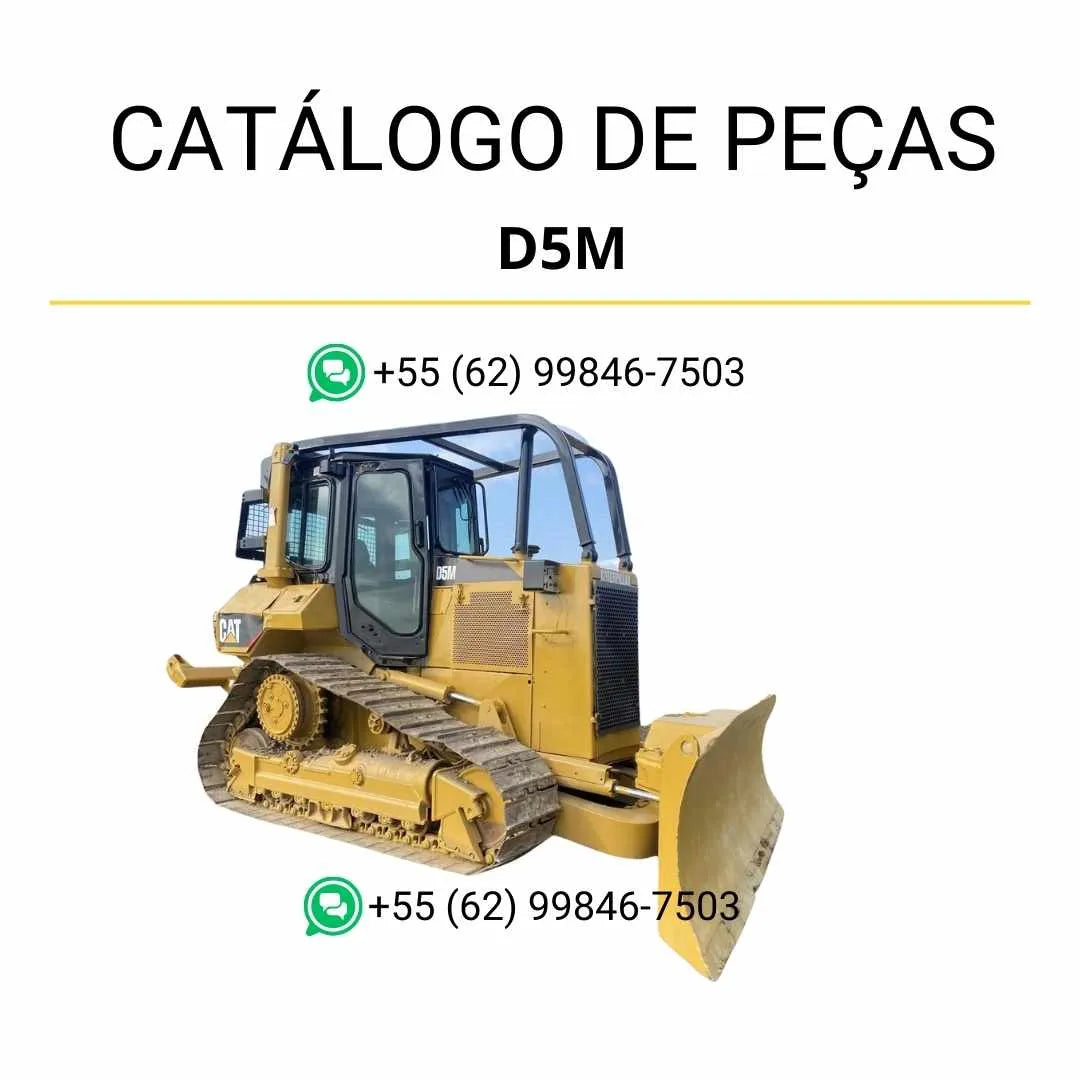 Catálogo de peças Caterpillar D5M em PDF com ilustrações técnicas detalhadas e lista completa de componentes originais.