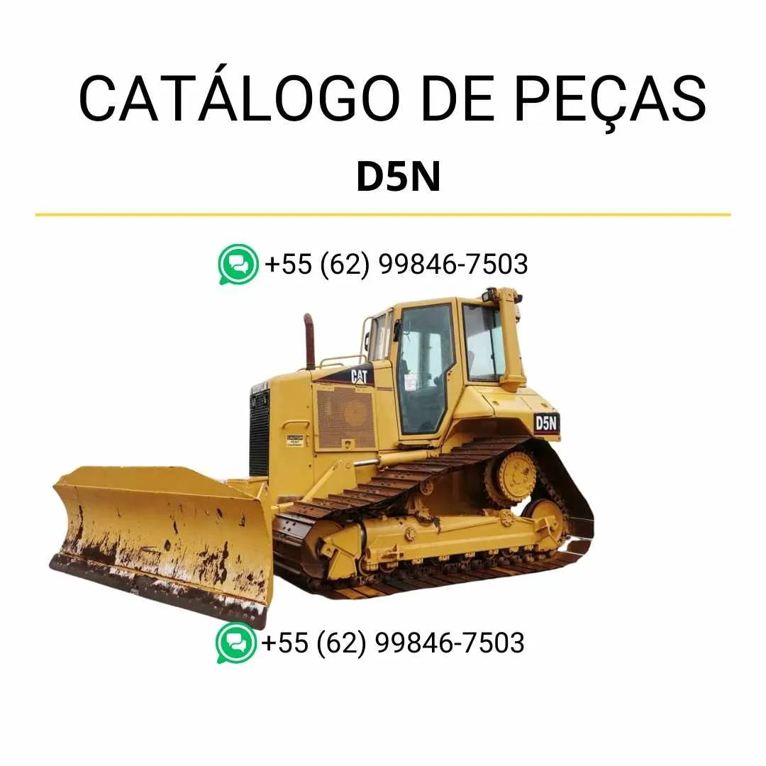 Catálogo de peças Caterpillar D5N em PDF com ilustrações técnicas detalhadas e lista completa de componentes originais do trator de esteira.