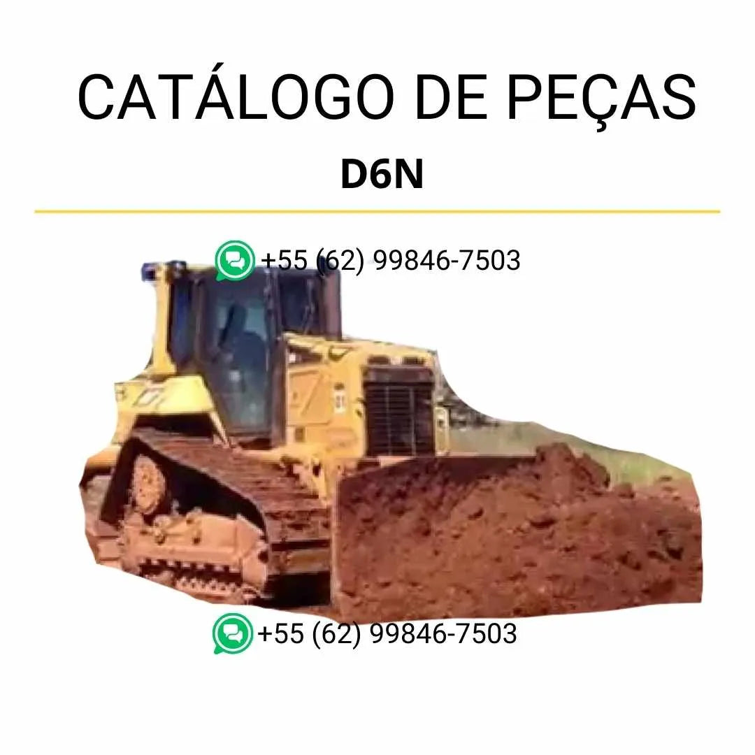 Catálogo de peças Caterpillar D6N em PDF com diagramas técnicos completos e identificação detalhada dos componentes originais do trator de esteira.