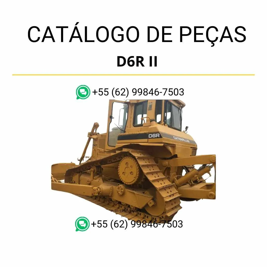 Catálogo de peças Caterpillar D6R II em PDF com ilustrações técnicas completas e lista detalhada de componentes originais do trator de esteira.