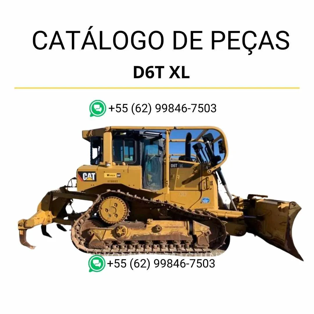 Catálogo de peças Caterpillar D6T XL PAT em PDF com ilustrações técnicas detalhadas e identificação precisa dos componentes.