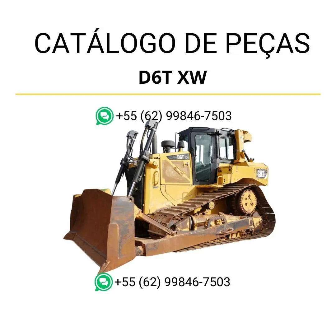 Catálogo de peças Caterpillar D6T XW em PDF com diagramas técnicos e lista completa de componentes originais.