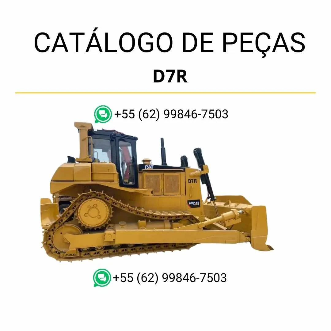 Catálogo de peças Caterpillar D7R em PDF com diagramas detalhados e lista completa de componentes originais do trator de esteira.