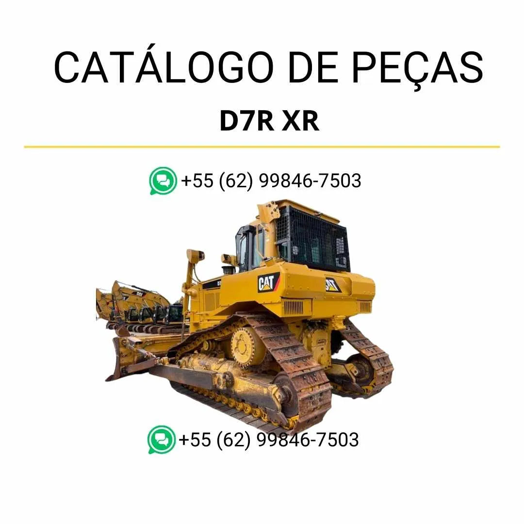 Catálogo de peças Caterpillar D7R XR em PDF com ilustrações técnicas detalhadas e lista completa de componentes originais do trator.