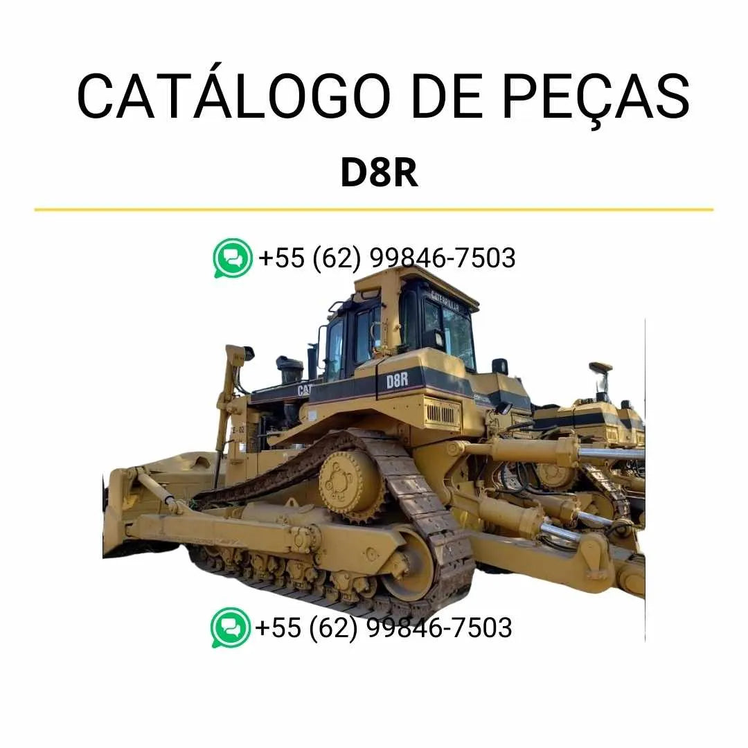 Catálogo de peças Caterpillar D8R em PDF com diagramas técnicos completos e lista detalhada de componentes originais para reposição.