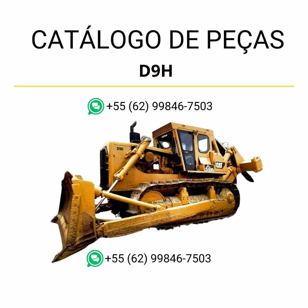Catálogo de peças Caterpillar D9H em PDF com ilustrações técnicas detalhadas e identificação precisa de todos os componentes originais.