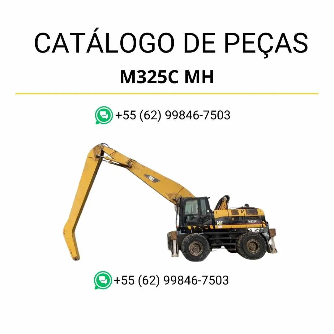 Catálogo de peças Caterpillar M325C MH em PDF com diagramas ilustrativos e lista detalhada de componentes originais do manipulador de materiais.