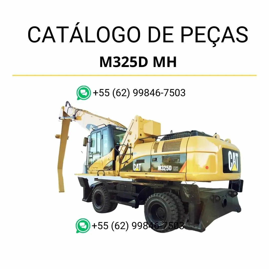 Catálogo de peças Caterpillar M325D MH Material Handler em PDF com diagramas detalhados e lista completa de componentes originais.