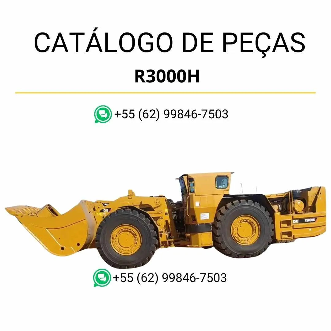 Catálogo de peças Caterpillar R3000H carregadeira subterrânea em PDF com diagramas detalhados, ilustrações técnicas e lista completa de componentes originais.