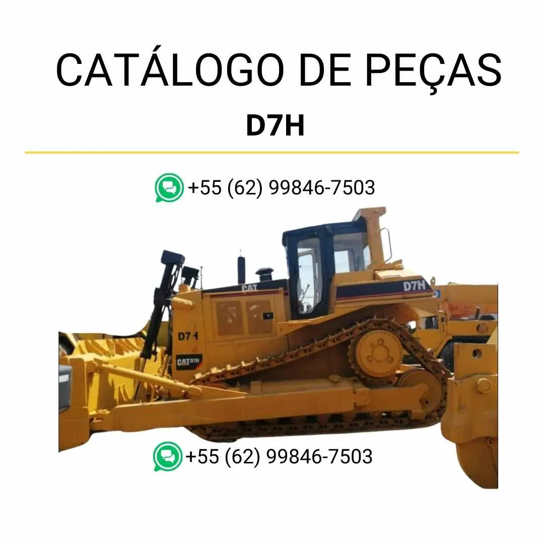 Catálogo de peças Caterpillar D7R em PDF com diagramas detalhados e lista completa de componentes originais do trator de esteira.