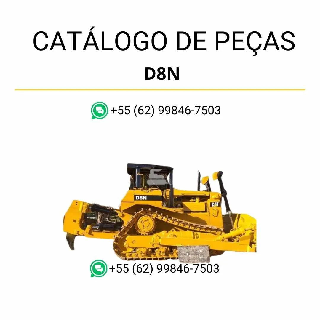 Catálogo de peças Caterpillar D8R em PDF com diagramas técnicos completos e lista detalhada de componentes originais para reposição.