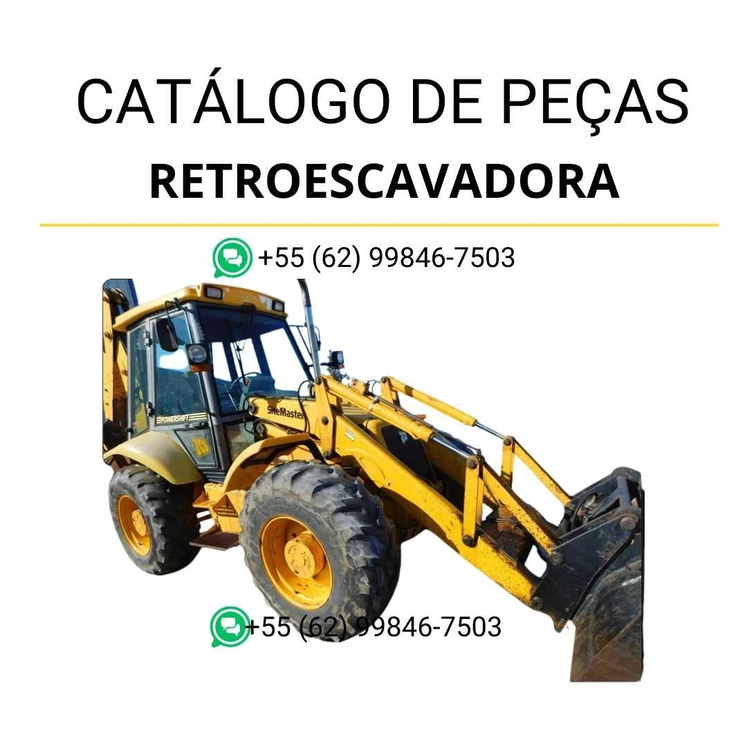Catálogo de peças JCB 214SM em PDF, com ilustrações detalhadas e lista completa de componentes da retroescavadora