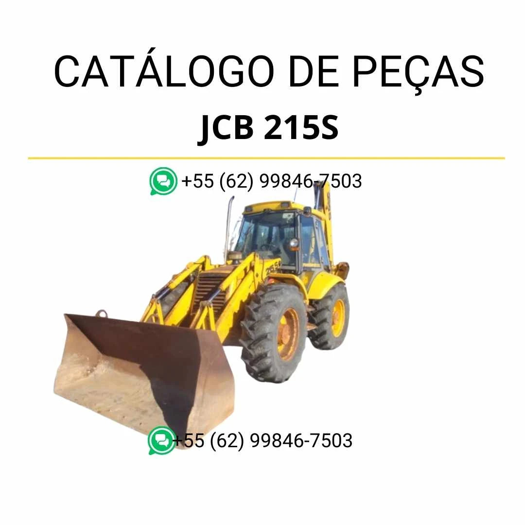 Catálogo de peças JCB 215S em PDF, com ilustrações técnicas e descrição completa dos componentes da retroescavadora