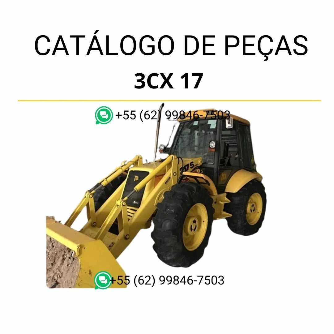 Catálogo de peças JCB 217/3CX 17 em PDF, trazendo diagramas detalhados e identificação completa dos componentes da retroescavadora
